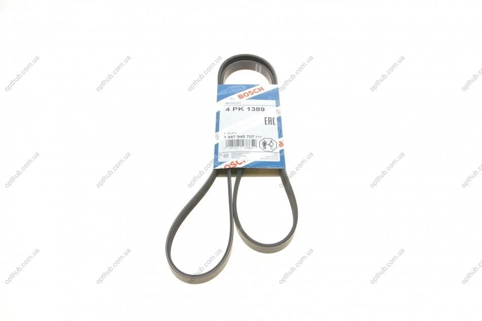 Ремінь генератора Toyota Land Cruiser 200 4.5 D-4D 07-/Man TGL/TGL 4.7/6.9 05- (4PK1389) UA63 BOSCH 1 987 945 707 (фото 1)