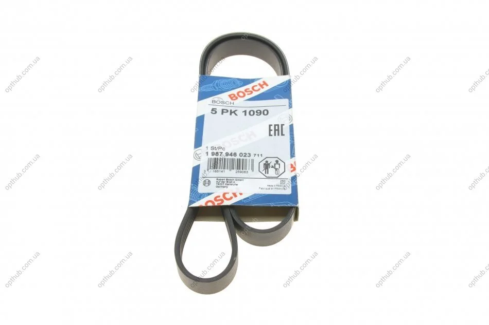 Ремінь генератора Fiat Ducato 2.5D/TD/TDI 94-02/Toyota Rav4 2.0 97-00/Audi A4/A5 12-15 (5PK UA63 BOSCH 1 987 946 023 (фото 1)