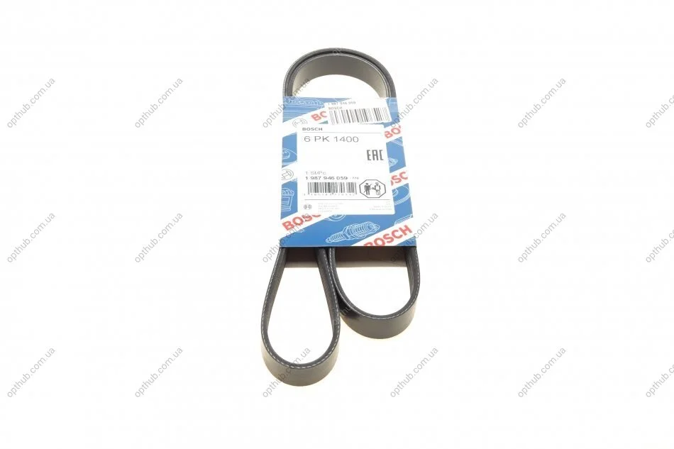 Ремінь поліклін. 6PK1400 (вир-во Bosch) BOSCH 1 987 946 059 (фото 1)