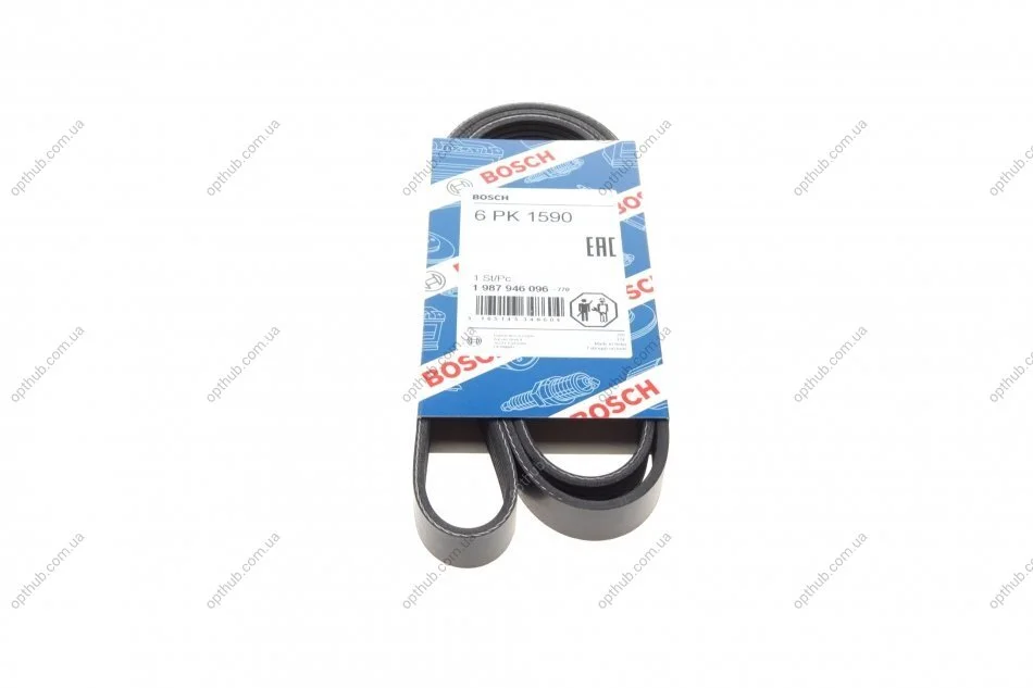 Ремінь генератора Opel Combo/Astra G 1.7DTi 01-/VW T4 2.0 90-03/Ford Mondeo 2.5 94-00 (6PK1 UA63 BOSCH 1 987 946 096 (фото 1)