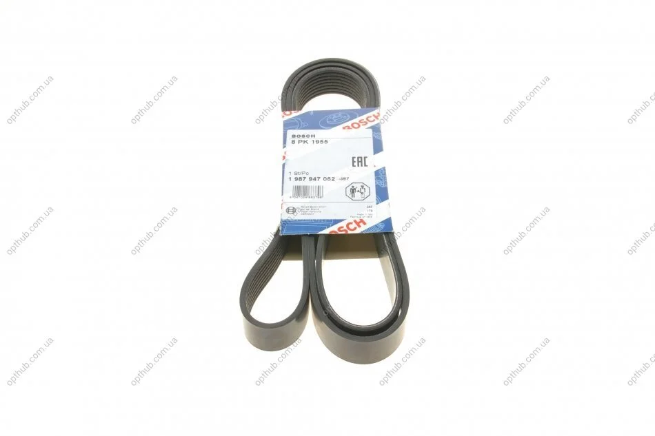 Ремінь генератора MB Atego/Axor/Vario 98- (8PK1955) (OM900/904/906/924-926) UA63 BOSCH 1 987 947 062 (фото 1)