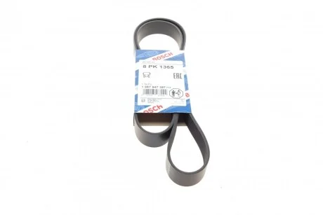 Ремінь генератора MB Atego/Axor/Econic/Cito 98- (8PK1365) (OM900/OM904) UA63 BOSCH 1 987 947 397