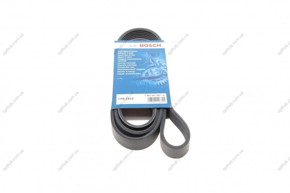 Ремінь генератора Nissan Qashqai 1.6 07-13/Honda CR-V 2.2 07- (7PK1815) (opt-om) BOSCH 1 987 947 562 (фото 1)