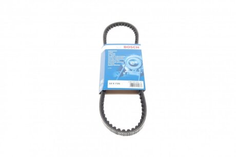 Ремінь генератора VW Golf II/Passat 1.5/1.6/1.8 83-91/Audi 75/80 1.6-1.9 68-91 (10x735) (opt-om) BOSCH 1 987 947 631