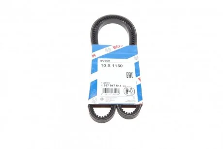 Ремінь генератора Ford/Iveco/MB/Volvo/VW (10x1150) UA63 BOSCH 1 987 947 644