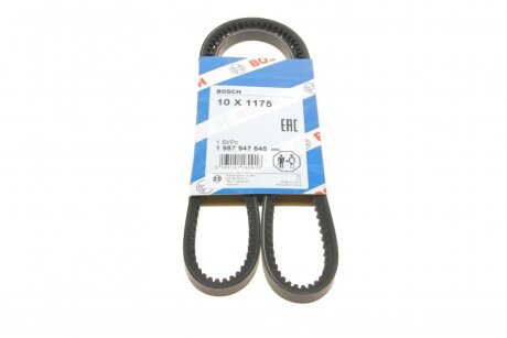 Ремінь генератора Ford Transit 2.4D 77-85/VW T3 1.6-2.0 76-86 (10x1175) (opt-om) BOSCH 1 987 947 645