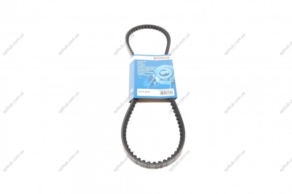 Ремінь генератора VW Golf II/Passat 1.6D/TD/1.9D 83-93/BMW 3 (E30)/(E28) 2.0/2.5 82-93 (opt-om) BOSCH 1 987 947 690 (фото 1)
