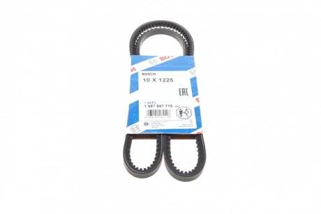 Ремінь генератора Man El/Lions/NG/SG/VW T3 1.6/1.7D 81-92 (10x1225) UA63 BOSCH 1 987 947 715