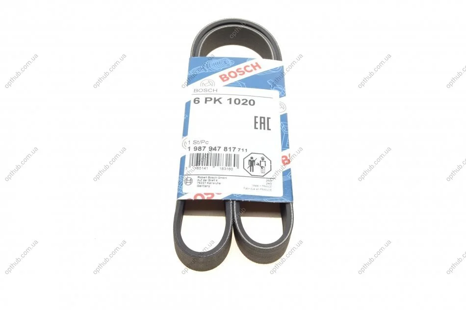 Ремень п-клиновой 6pk1020 (пр-во Bosch) BOSCH 1 987 947 817 (фото 1)