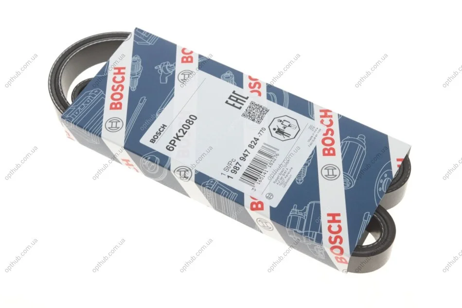 Ремінь поліклін. 6PK2080 (вир-во Bosch) BOSCH 1 987 947 824 (фото 1)