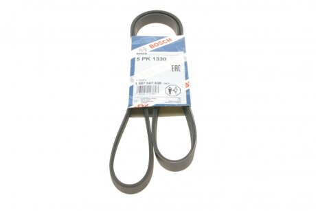Ремінь генератора Mitsubishi Galant 2.0/2.4 GDI 96-04 (5PK1330) UA63 BOSCH 1 987 947 838