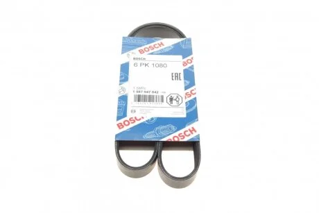 Ремень п-клиновой 6pk1080 (пр-во Bosch) BOSCH 1 987 947 842