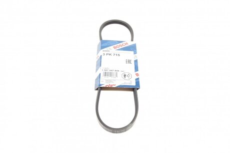 Ремінь генератора Renault 19/Clio/Megane 1.2-1.6 88-03/Dacia Supernova 1.4 00-03 (3PK71 (opt-om) BOSCH 1 987 947 844
