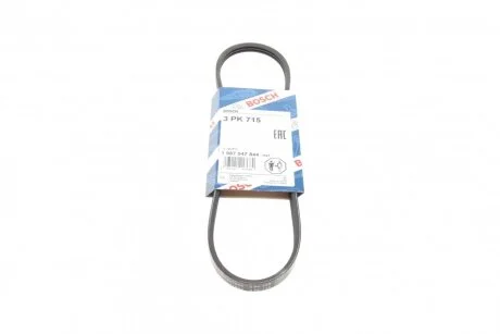 Ремінь генератора Renault 19/Clio/Megane 1.2-1.6 88-03/Dacia Supernova 1.4 00-03 (3PK71 (opt-om) BOSCH 1 987 947 844