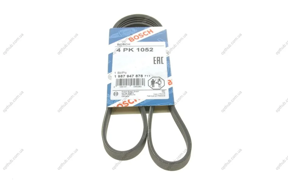 Ремінь генератора Toyota Avensis/Camry/Rav 4 1.8/2.0 83-00/Honda Civic 1.4-1.6 88-95 UA63 BOSCH 1 987 947 878 (фото 1)