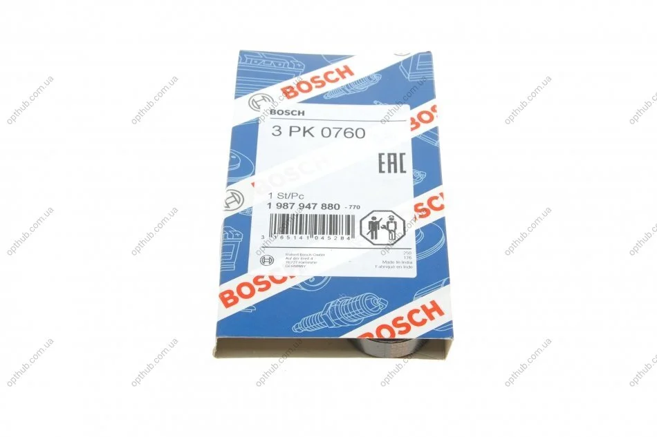 Ремінь генератора Honda Civic IV/ Mazda 626 1.6-2.0 -95 (3PK760) UA63 BOSCH 1 987 947 880 (фото 1)