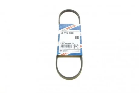 РЕМЕНЬ П-КЛИНОВЫЙ 3PK690 BOSCH 1 987 947 884