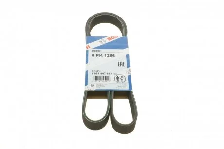 Ремень поликлин. 6PK1256 (пр-во Bosch) BOSCH 1 987 947 887