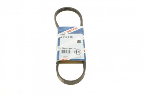 Ремінь генератора Renault Logan/Dacia Sandero 1.4-1.6 04-/Daewoo Matiz 1.0 03- (4PK715) (opt-om) BOSCH 1 987 947 888