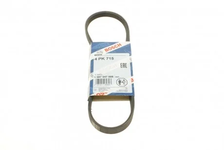 Ремінь генератора Renault Logan/Dacia Sandero 1.4-1.6 04-/Daewoo Matiz 1.0 03- (4PK715) (opt-om) BOSCH 1 987 947 888