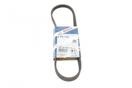 Ремінь генератора Mitsubishi Carisma 1.6 95-06/ Hyundai Atos/Gets 1.1 97-09 (4PK778) (opt-om) BOSCH 1 987 947 892