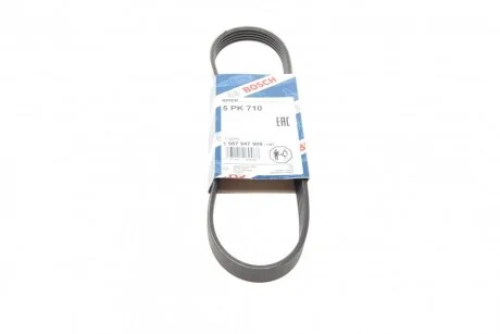 Ремінь генератора Ford Focus 2.0 04-12/Peugeot 405/605 1.8/2.0 Turbo 88-99 (5PK710) UA63 BOSCH 1 987 947 909
