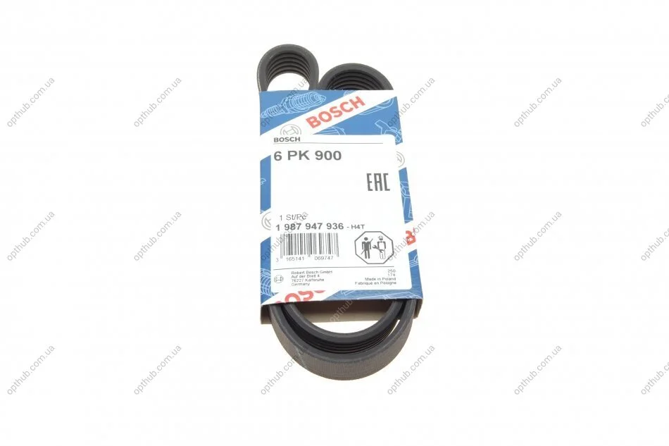Ремінь поліклін. 6PK900 (вир-во Bosch) BOSCH 1 987 947 936 (фото 1)