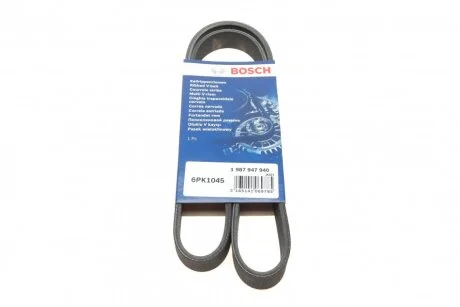 Ремень поликлин. 6PK1045 (пр-во Bosch) BOSCH 1 987 947 940