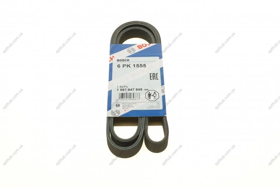 Ремінь поліклін. 6PK1555 (вир-во Bosch) BOSCH 1 987 947 949 (фото 1)