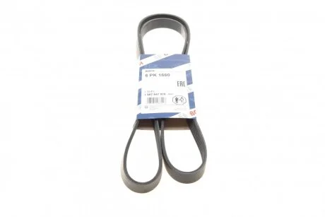 Ремень поликлин. 6PK1660 (пр-во Bosch) BOSCH 1 987 947 978