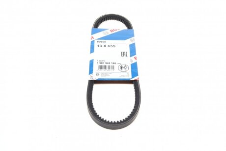 Ремінь генератора Hyundai Elantra/Lantra II 1.6-2.0 16V 96-02 (13x655) UA63 BOSCH 1 987 948 146