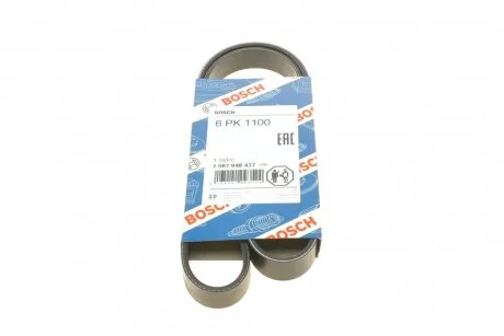 Ремінь поліклін. 6PK1100 (вир-во Bosch) BOSCH 1 987 948 437