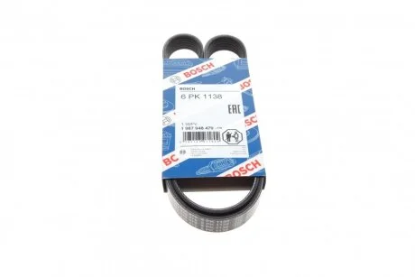 Ремінь п-клиновий 6pk1138 (Вир-во Bosch) BOSCH 1 987 948 479