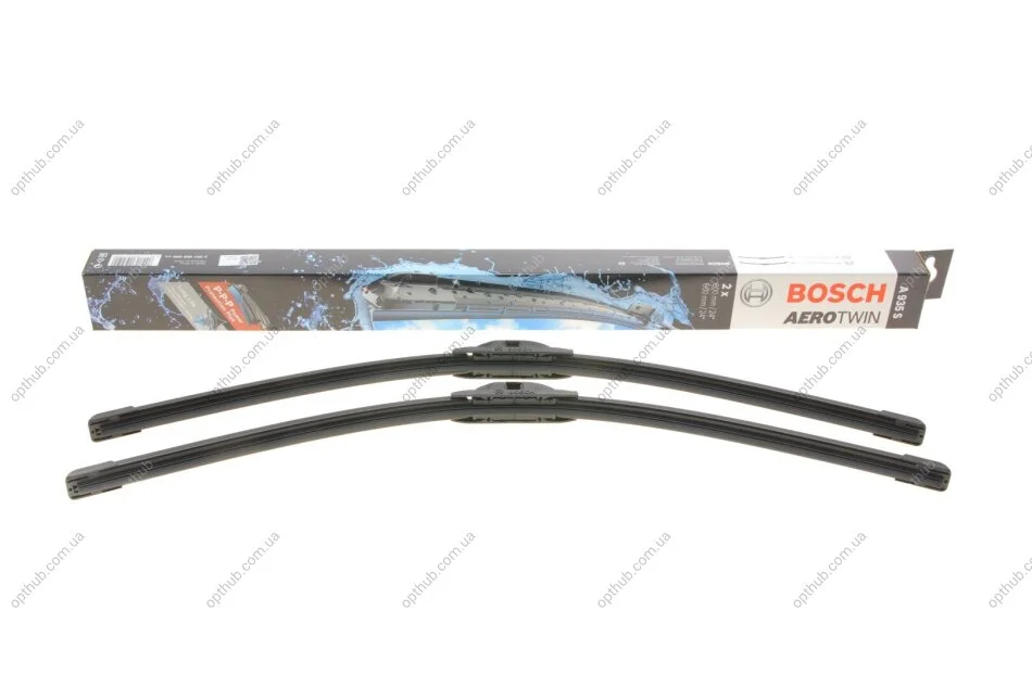 Щітка склоочисника К-Т БЕСКАРКАСНЫЙ AEROTWIN / 600/600 MM / A 935 S / ЛЕВЫЙ РУЛЬ -ua BOSCH 3 397 009 096 (фото 1)