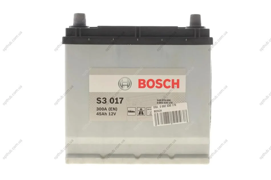 Акумулятор Bosch 12В/45Аг/300А/10,78кг BOSCH DSC0092S30170 (фото 1)