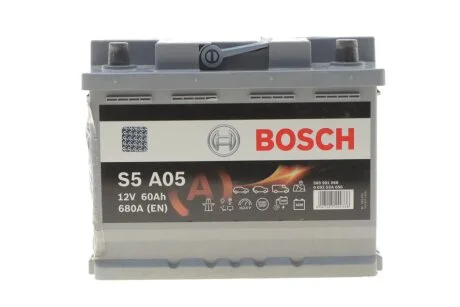 Акумулятор Bosch 12В/60Аг/680А/17,35кг BOSCH DSC0092S5A050