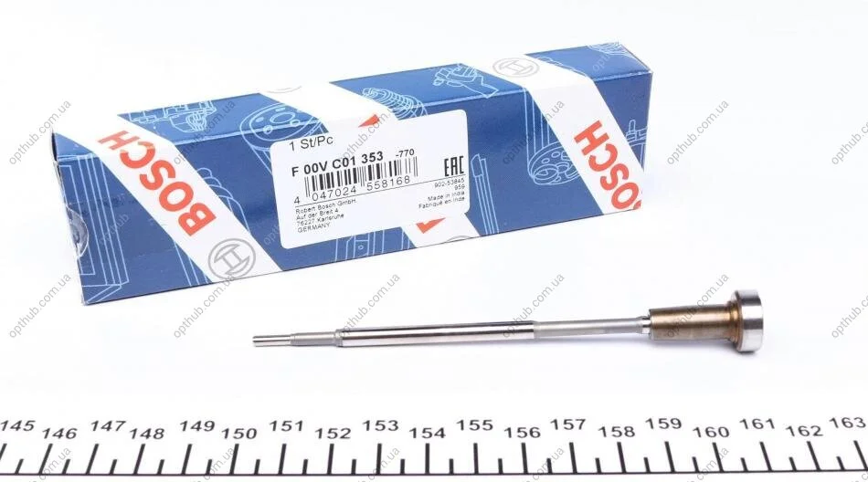 Комплект клапанів, інжектор CR, інжектор CR OPEL/RENAULT 2,5CDTI (вир-во Bosch) F00VC01353 BOSCH F 00V C01 353 (фото 1)