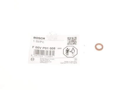 Шайба під форсунку VW Touareg 3.0 V6/4.2 V8 TDI/Audi A4/A6/A7 3.0TDI 08- (opt-om) BOSCH F 00V P01 008