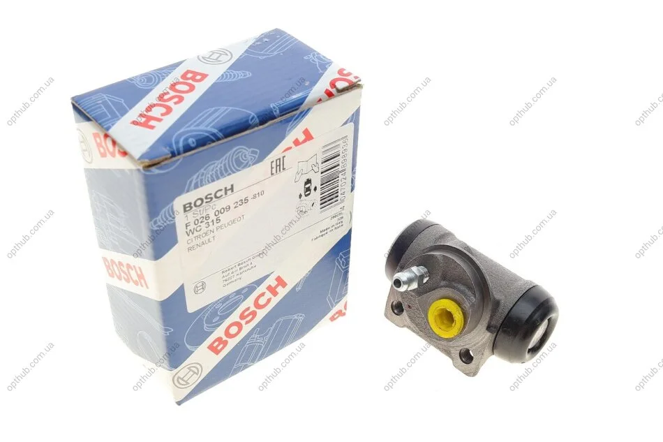 Циліндр гальмівний (задній) Peugeot 206 00- (R) (d=20.64mm) (opt-om) BOSCH F 026 009 235 (фото 1)
