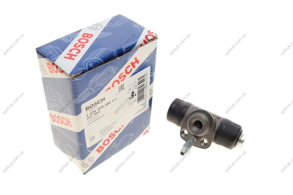 Циліндр гальмівний (задній) Audi 80/100/VW Golf I/II/III/Passat 77- (d=17.46mm) UA63 BOSCH F 026 009 260 (фото 1)