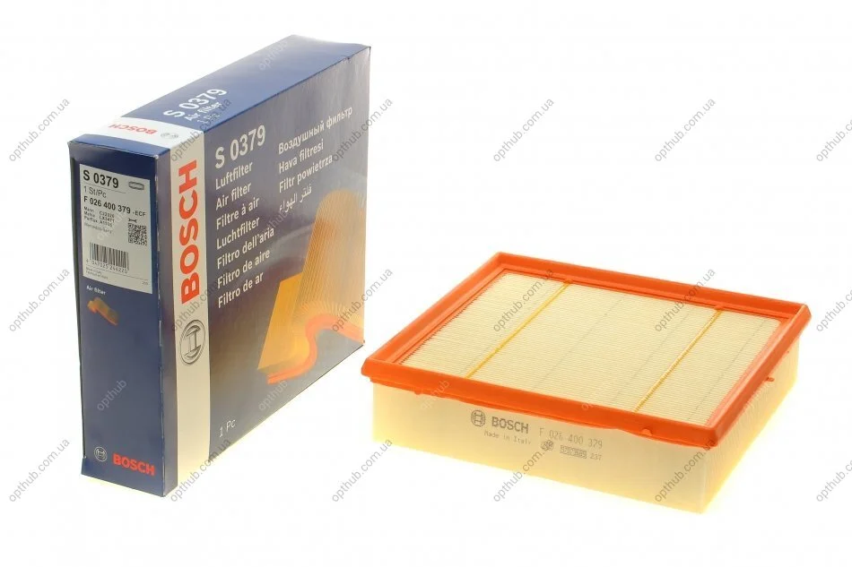 Фільтр повітряний MB A (W176), B (W242, 246) 11-(вир-во) F026400379 BOSCH F 026 400 379 (фото 1)