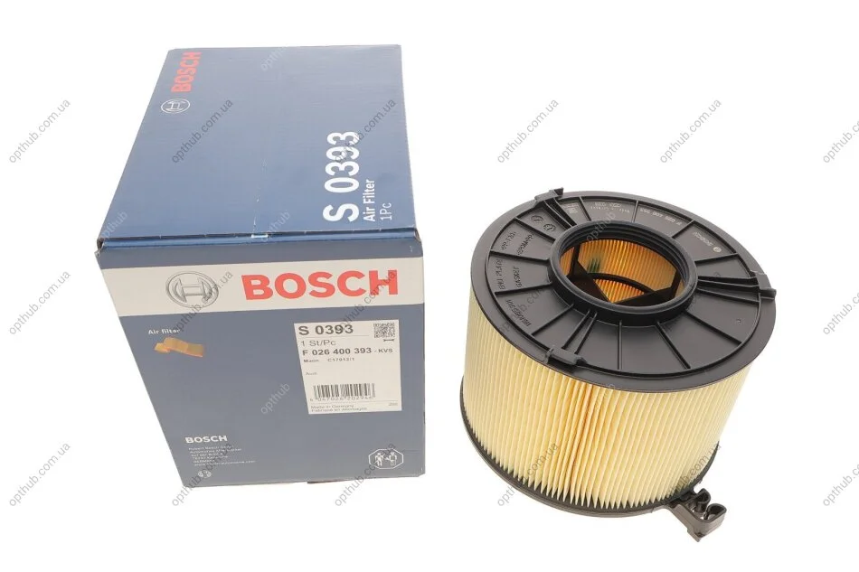 Фільтр повітряний Audi A4/A5 2.0 TFSI 16V 15- (opt-om) BOSCH F 026 400 393 (фото 1)