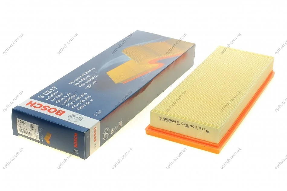 Фільтр повітряний PSA 1.2 PureTech 15-, 1.6 18- (вир-во) F026400517 C.I.U BOSCH F 026 400 517 (фото 1)