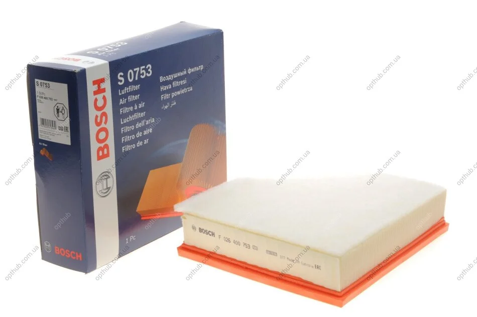 Фільтр повітряний BMW 3 (G20/G80/G28) 2.0d (B47)/3.0d (B57) 18-) (з поролоном) F 026 400 753 (opt-om) BOSCH F026400753 (фото 1)