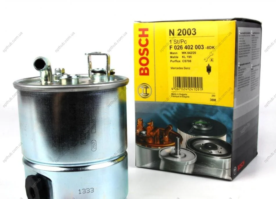 Фільтр паливний MB SPRINTER 00-06 (вир-во) F026402003 BOSCH F 026 402 003 (фото 1)
