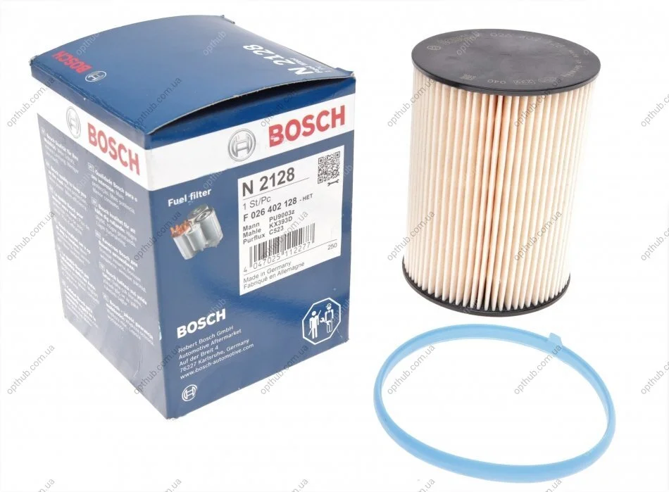 Фільтр паливний FORD MONDEO 2.0 TDCI 07- (вир-во) F026402128 BOSCH F 026 402 128 (фото 1)