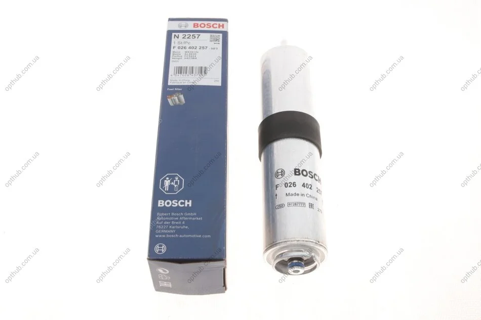 Фільтр паливний BMW 2 (F45/F46)/X1 (F48) 14- B47/B37 UA63 BOSCH F 026 402 257 (фото 1)