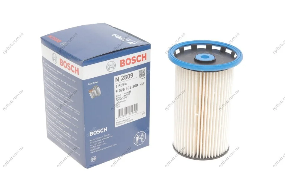 Фільтр паливний VW PASSAT 1.6-2.0 TDI 10-, AUDI Q3 2.0 TDI 11- (вир-во) F026402809 BOSCH F 026 402 809 (фото 1)