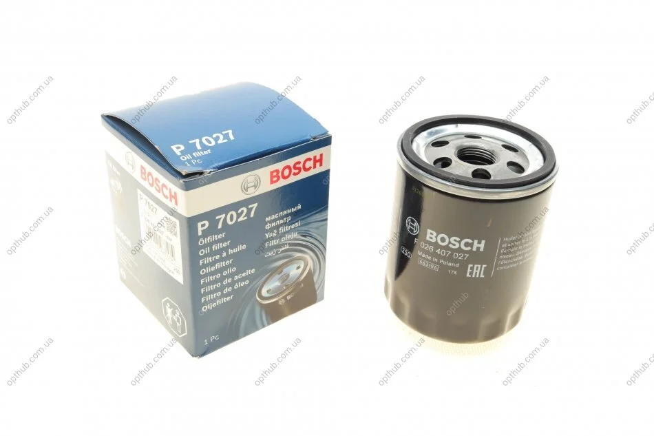 Фільтр масляний Smart Forfour 1.5CDi 03-08 Mitsubishi Colt 1.5 D 04-13 UA63 BOSCH F 026 407 027 (фото 1)