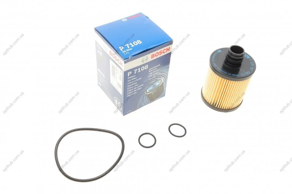 Фільтр масляний двигуна FIAT DOBLO 1.6, 2.0 D 10- (вир-во) F026407108 BOSCH F 026 407 108 (фото 1)